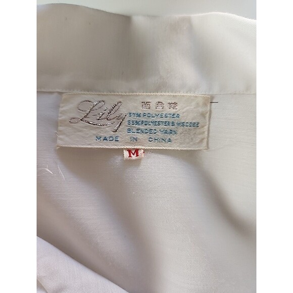 Vintage Lily Boho Floral Embroidered Tunic Top Blouse Sheer Peasant Medium - Picture 14 of 14